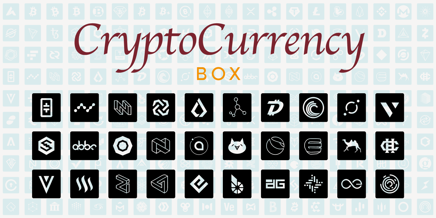 Cryptocurrency Octagon Line Font preview